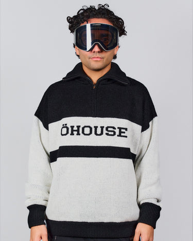 Sølv A.Kjærbede skibriller med öhouse logo i hvid elastik på herremodel