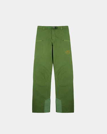 Grønne A.Kjærbede skalbukser med 2 sidelommer og orange logo