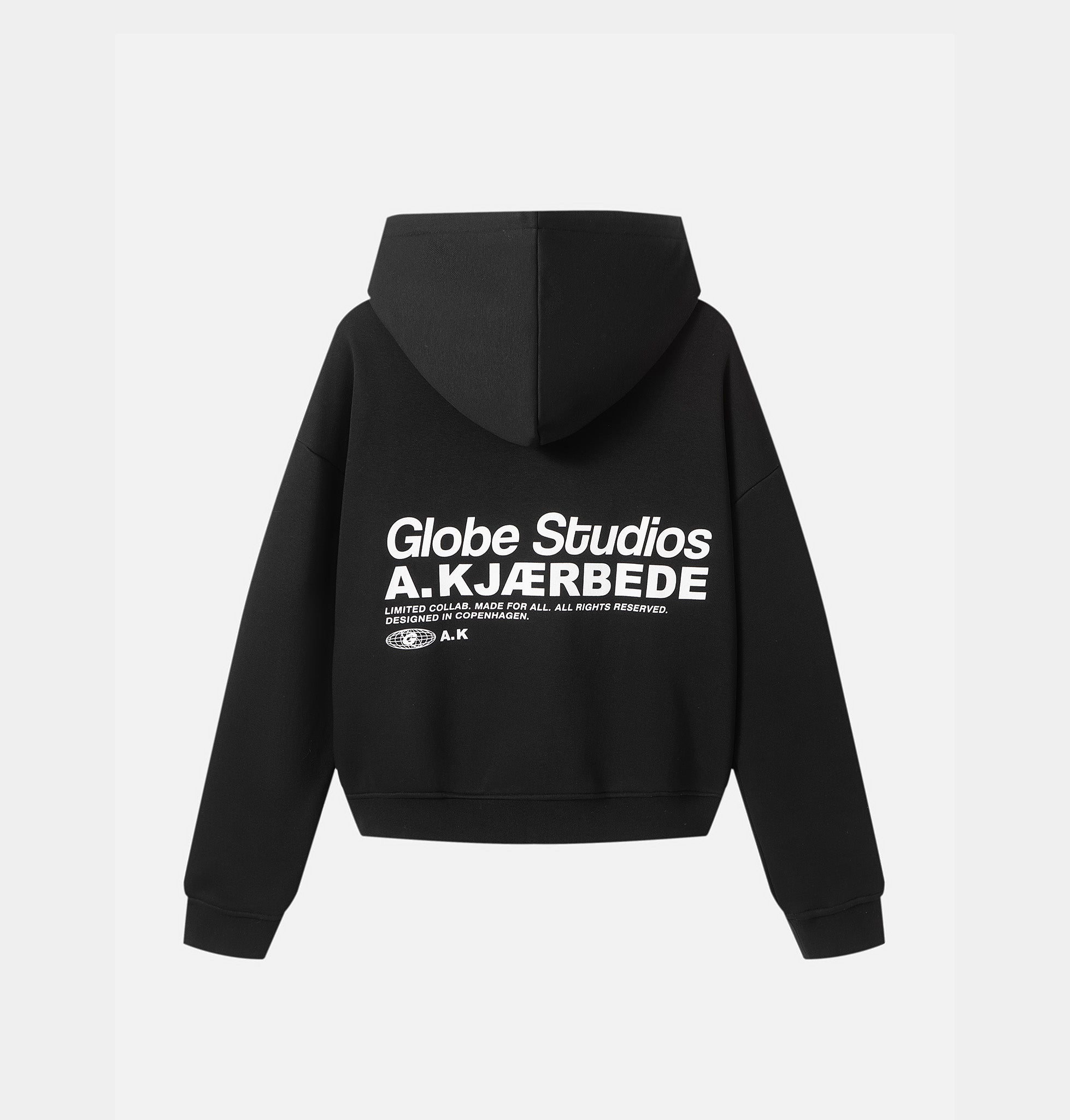 AK X GLOBE ZIP HOODIE - Schwarz